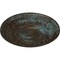 Ekena Millwork Rose Ceiling Medallion (Fits Canopies up to 13 1/2"), 33 7/8"OD x 2 3/8"P, Bronze Blue Patina CM33ROBBS - alternate 2